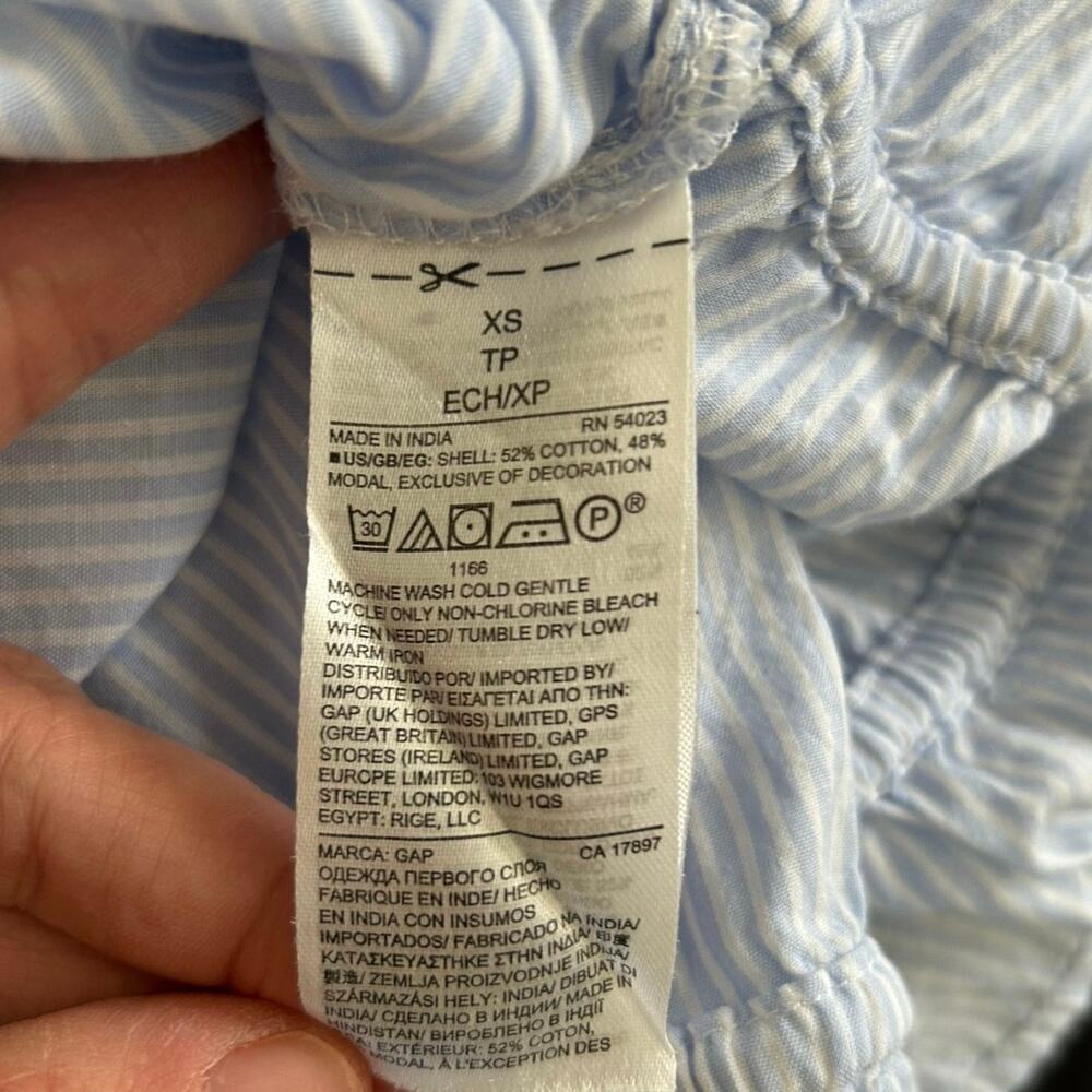 GAP Lace Trim Camisole Cottagecore Feminine Soft Girl Cotton Tank Blue XS - Picture 6 of 8